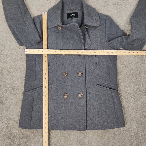 SUNG ALFRED SUNG Women's Jacket Size L Gray Wool Cotton Business Casual Academia - Picture 7 of 9